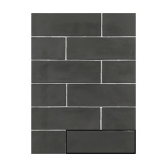 Ispal black 6,5x20 cm matt fali csempe
